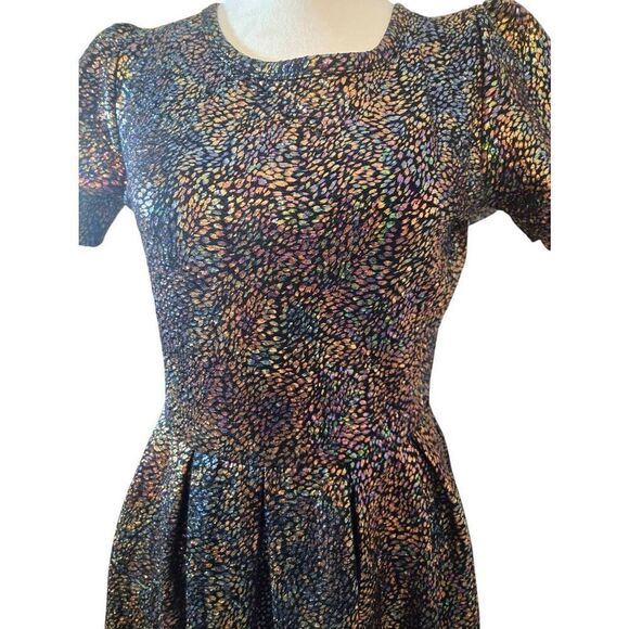 LulaRoe Amelia Women's Size Medium Multicolored Mermaid Skin Dress - Picture 6 of 8